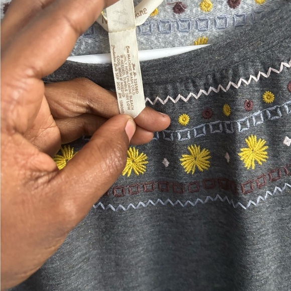 Matilda Jane Just Imagine Cozy Knit Sweater Dress Gray Metallic Womens L - Picture 4 of 6